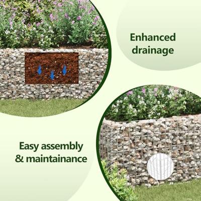 Gabion plantenbak verhoogd 270x90x50 cm staal - thumbnail