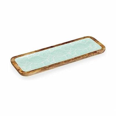 Tafeldecoratie Wit Bruin Groen Blad van een plant 45 x 15 cm (6 Stuks)