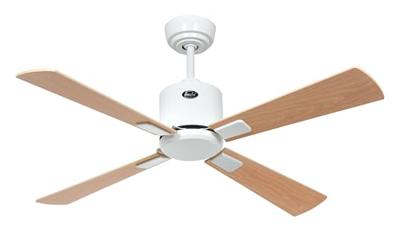 CasaFan ECO NEO III 103 WE-AH/BU WiFi Flügel Ahorn/Buche Plafondventilator 16 W (Ø x h) 103 cm x 360 mm Wit Met afstandsbediening, Timer, Met wintermodus,