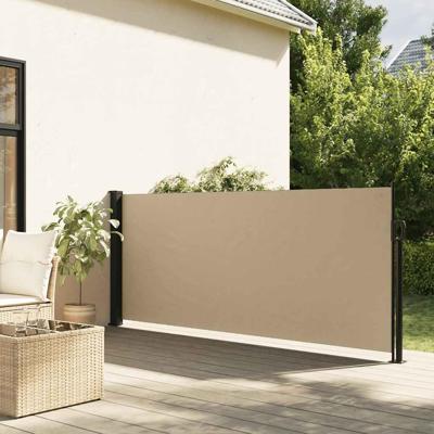 VidaXL Windscherm uittrekbaar 120x500 cm beige VidaXL Windscherm uittrekbaar 120x500 cm beige