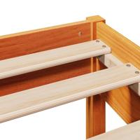 Bedframe zonder matras massief grenenhout wasbruin 150x200 cm - thumbnail
