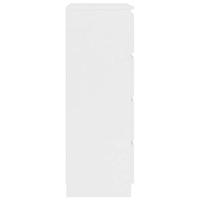 Dressoir 60x35x98,5 cm bewerkt hout wit - thumbnail