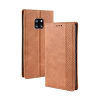 Magnetische Buckle retro textuur horizontale Flip lederen case voor Huawei mate 20 Pro met houder & kaartsleuven & portemonnee (bruin) - thumbnail