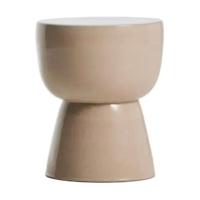 Kave Home Mesquida bijzettafel Ø36 cm keramiek Ecru - thumbnail