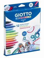 GIOTTO textielstift, lijndikte 4 mm, diverse kleuren, 12 stuk/ 1 doos - thumbnail