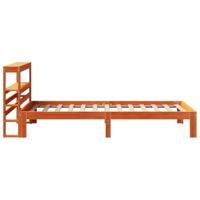Bedframe zonder matras massief grenenhout wasbruin 90x200 cm - thumbnail