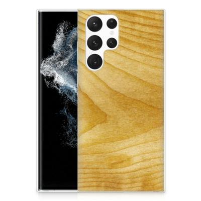 Samsung Galaxy S22 Ultra | Bumper Hoesje | Licht Hout