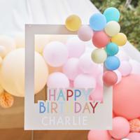 Happy Birthday Photo Frame Met Ballonnen - thumbnail