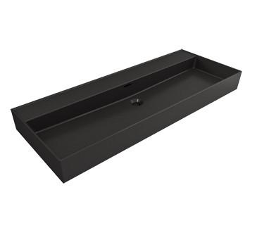 Wastafel Plieger Kansas Zonder Kraangat 120x46,6 cm met Overloop Mat Zwart Wastafel Plieger Kansas Zonder Kraangat 120x46,6 cm met Overloop Mat Zwart