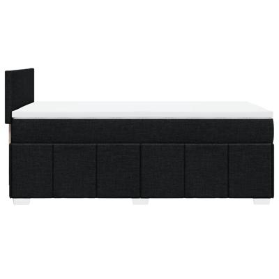 Boxspring met matras stof zwart 100x200 cm