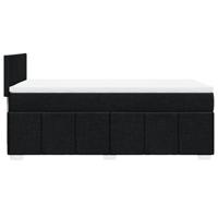 Boxspring met matras stof zwart 160x200 cm - thumbnail