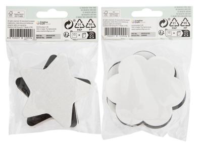 Canvas nassau fine art ster en bloem 13cm magn | 48 stuks