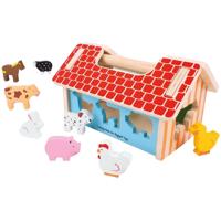 Bigjigs houten boerderij vorm sorteerbox - thumbnail