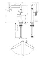 Hansgrohe Tecturis S 210 Fine CoolStart ééngreeps wastafelmengkraan met PushOpen, chroom - thumbnail