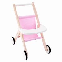 Houten Poppenwandelwagen Roze - thumbnail