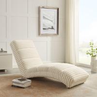 Artistiq Relaxfauteuil 'Amaryllis' Rib, kleur Beige - thumbnail