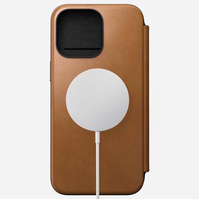 Nomad Modern leather folio iPhone 15 Pro Max - English Tan