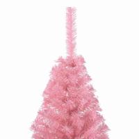 VidaXL Kunstmatig voorverlicht kerstboom met 150 led roze 150 cm pvc - thumbnail