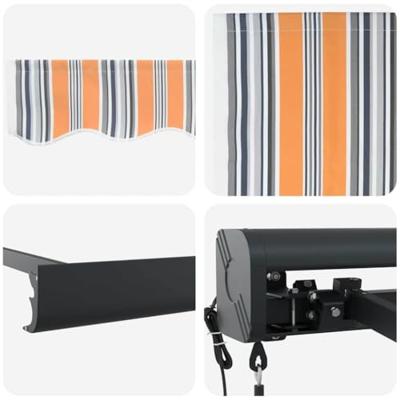 Automatische Inklapbare Luifel Multikleur gestreept 400x300 cm