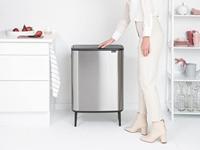 Brabantia Bo touch bin hi 2x30 liter matt steel fingerprint proof - thumbnail