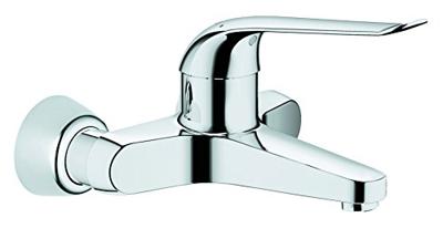 GROHE Euroeco wandkraan met koppelingen inclusief hendel 17cm 20,3cm chroom 32778000