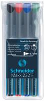 Schneider permanent marker Maxx 222, etui van 4 stuks in geassorteerde kleuren - thumbnail