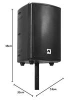 Omnitronic WAMS-08BT MK2 Actieve PA-speaker Bluetooth, Geïntegreerde MP3-speler, Draadloos - thumbnail