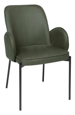 LABEL51 Eetkamerstoel 'Jari' Microfiber, kleur Army Green LABEL51 Eetkamerstoel 'Jari' Microfiber, kleur Army Green