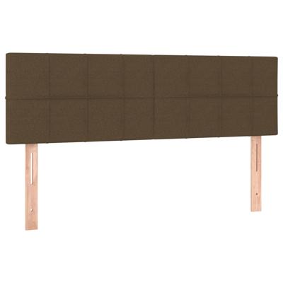 Boxspring met matras stof donkerbruin 140x200 cm - thumbnail