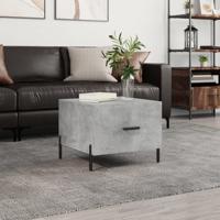 Salontafel 50x50x40 cm bewerkt hout betongrijs - thumbnail