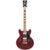 D'Angelico Premier Mini DC Burnt Red semi-akoestische gitaar - thumbnail