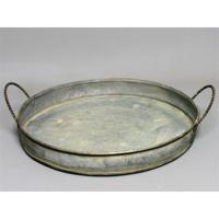 Dienblad zink rond Ø24xH4,5cm - thumbnail