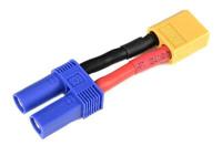 Conversie kabel XT60 man > EC5 vrouw met silicone kabel 12AWG - thumbnail