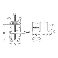 KS Tools 6205502 Poelietrekker Aantal haken: 2 - thumbnail