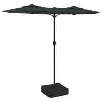 VidaXL Parasol dubbel dak met led's 316x145 cm antracietkleurig - thumbnail