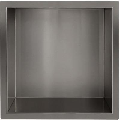 Wiesbaden Demis Inbouwnis 30x30x10cm - Gunmetal RVS Wandnis