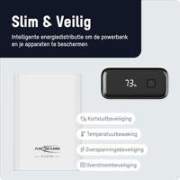 Ansmann 20000 mAh PB222PD w Powerbank 20 Ah USB PD 3.0, Quick Charge 2.0 LiPo Wit Met laadregelaar, Gelijktijdig laden en ontladen, Statusweergave - thumbnail