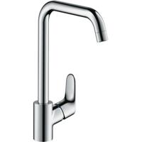 Hansgrohe Focus E2 keukenkraan met hoge draaibare uitloop instelbaar 110 graden, 150 graden en 360 graden chroom 31820000 - thumbnail
