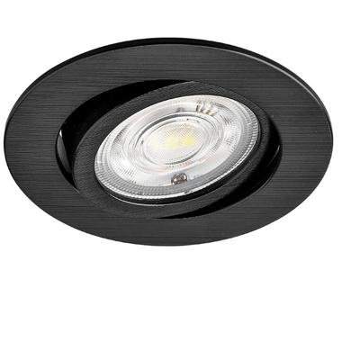 Zwarte Dimbare LED Inbouwspot 7W 630lm 38° Warm Wit 3000K