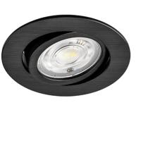 Zwarte Dimbare LED Inbouwspot 7W 630lm 38° Warm Wit 3000K - thumbnail