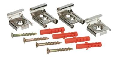 Kirchhoff Spiegelbeugelset, RVS gepolijst (4x) - 990511155