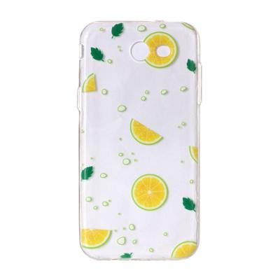 Voor Galaxy J3 (2017) (Amerikaanse versie) Navel oranje patroon Embossment TPU beschermende back cover Case Voor Galaxy J3 (2017) (Amerikaanse versie) Navel oranje patroon Embossment TPU beschermende back cover Case