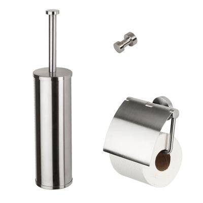 Toiletset Accessoires Geesa Nemox met Toiletborstel Toiletrolhouder en Handdoekhaak RVS Toiletset Accessoires Geesa Nemox met Toiletborstel Toiletrolhouder en Handdoekhaak RVS