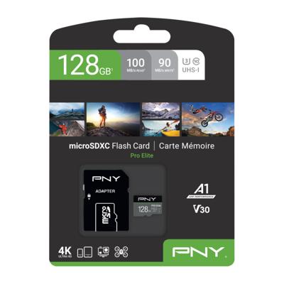 PNY PRO Elite flashgeheugen 128 GB MicroSDXC UHS-I Klasse 10 PNY PRO Elite flashgeheugen 128 GB MicroSDXC UHS-I Klasse 10