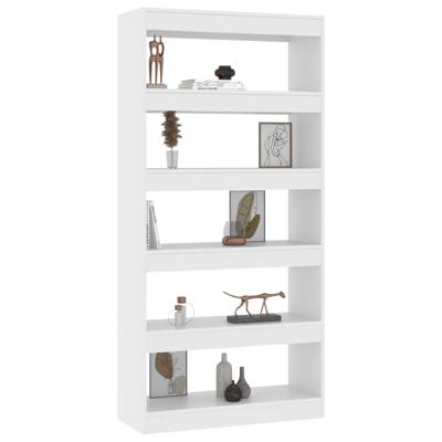 Boekenkast/kamerscherm 80x30x166 cm bewerkt hout wit