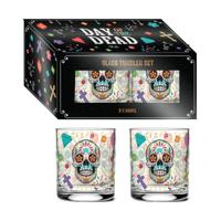 Dia de Los Muertos Set 2 glazen Drinkglazen 250ml - thumbnail