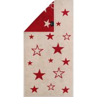 Cawö Cawo Christmas Edition 792 Stars Handdoek rot - thumbnail