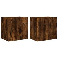 Tv-wandmeubels 2 st 40,5x30x40 cm bewerkt hout gerookt eiken - thumbnail