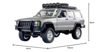 Amewi JC-X12 Scale Zilver Brushed 1:12 RC auto Elektro Terreinwagen 4WD RTR 2,4 GHz Incl. accu en lader