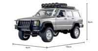 Amewi JC-X12 Scale Zilver Brushed 1:12 RC auto Elektro Terreinwagen 4WD RTR 2,4 GHz Incl. accu en lader - thumbnail